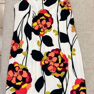 Kim Rogers A-Line Skirt with Bold Floral Design